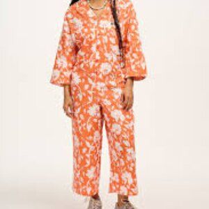 Lucy & Yak Fran Jumpsuit in Coral Bloom Print